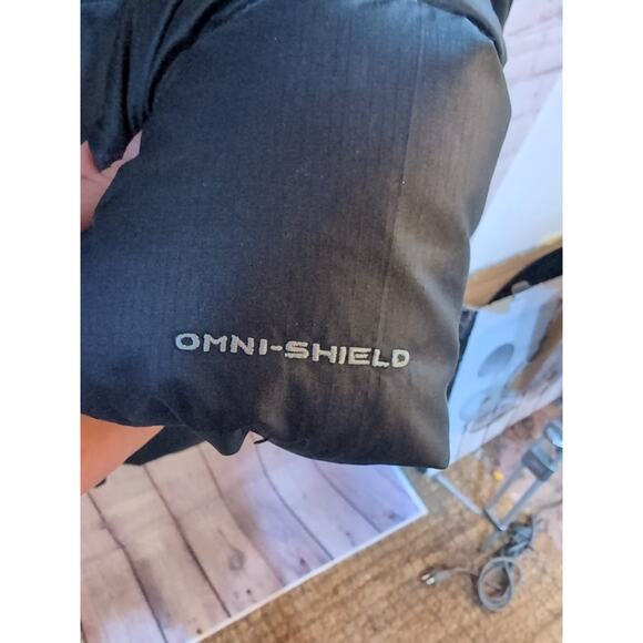 Columbia Omni-Shield Women's M Duck Down Puffer Coat Jacket Black Long - Picture 6 of 13